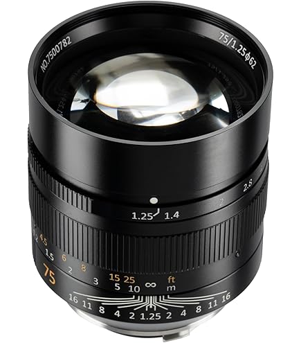 Amazon.co.jp: 7artisans 七工匠 75mm F1.25 ブラック 単焦点レンズ